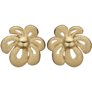  Happy Flower, studs, silver