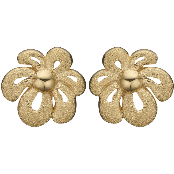 Happy Flower, studs, silver