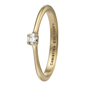  Labgrown Diamond 0,10ct, goldp Ring