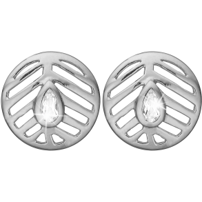  Open Leaf, studs, silver