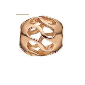 Petite Twist charm, slv fg