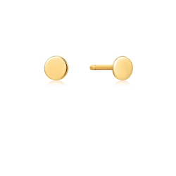 14kt Gold Disc Stud - Guld �restik