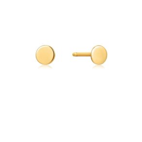 14kt Gold Disc Stud - Guld �restik