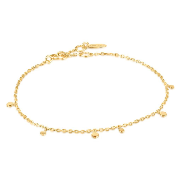 14kt Gold Mixed Disc - Guld Armbnd