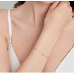 14kt Gold Mixed Disc - Guld Armb�nd