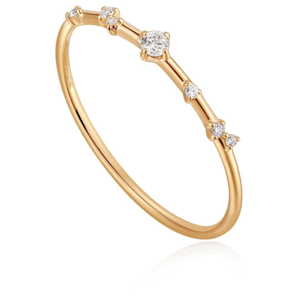 14kt Gold Stargazer Natural Diamond Stardust - Guld Ring