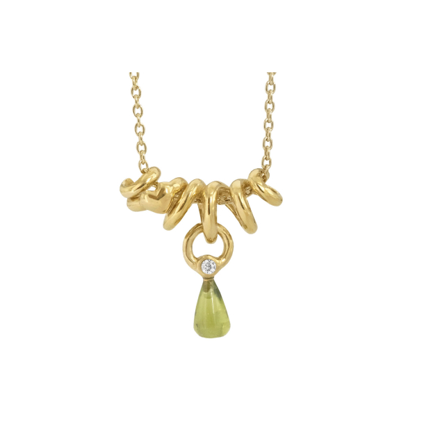 Forgyldt collier - Rainforest Dew