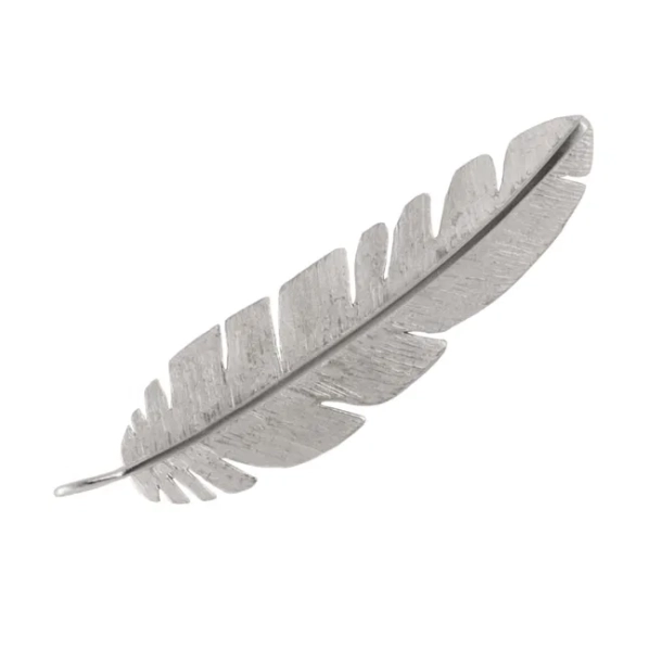 Feather brooch maxi - Rhod.