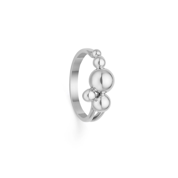 Elegant kuglefingerring, s�lv