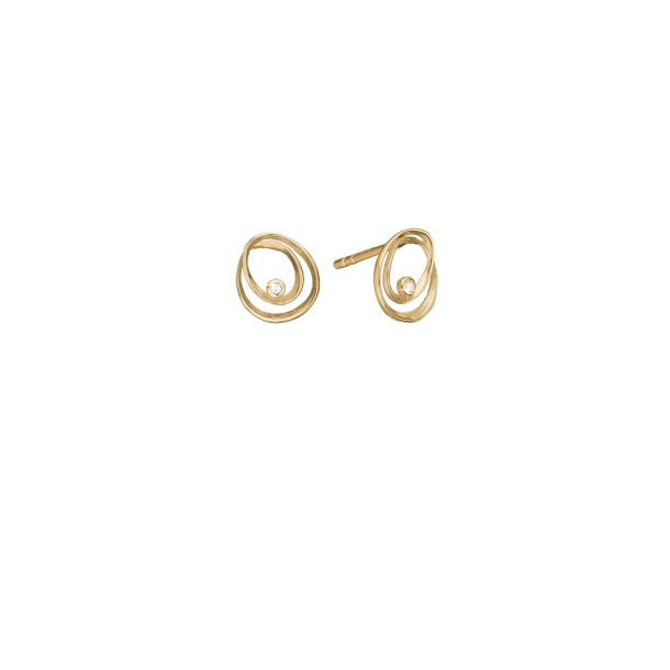 8 kt. guld restiks twistet med diamant 