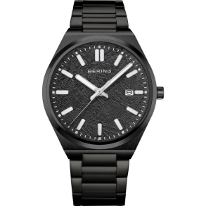 Bering Classic herreur sort st�l 39mm safirglas 5ATM