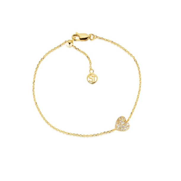 Armbnd Caro - 18 karat forgyldt med hvide zirkoner