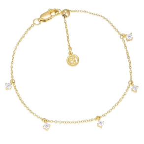 Armbnd Ellera piccolo - 18 kt. Forgyldt med hvide zirkoner