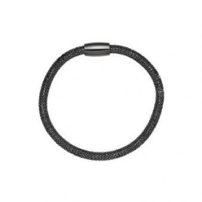 Armb�nd strik sort rhodineret 
