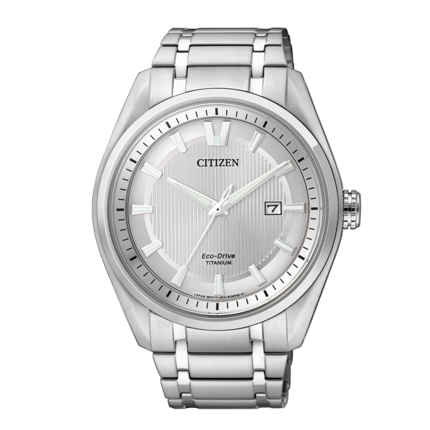 Citizen Herreur i titanium m/hvid skive