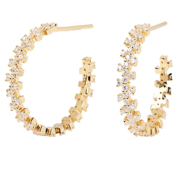 CROWN EARRINGS - Forgyldt rering