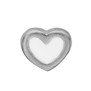 Element White Enamel Heart 603-3