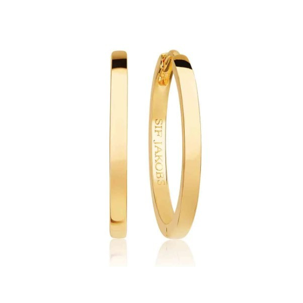 Ellera pianura x-grande - 18 kt. Forgyldt - Forgyldt