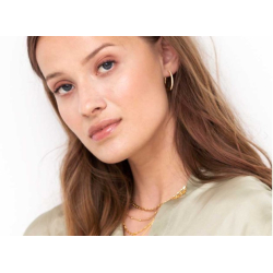 Ellera x-grande - 18 kt. Forgyldt med hvide zirkoner - Forgyldt