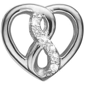 Eternity Heart Slv Charms