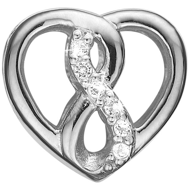 Eternity Heart Slv Charms