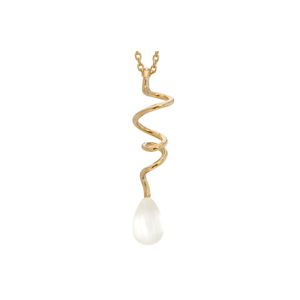 Forgyldt collier - Soft Line