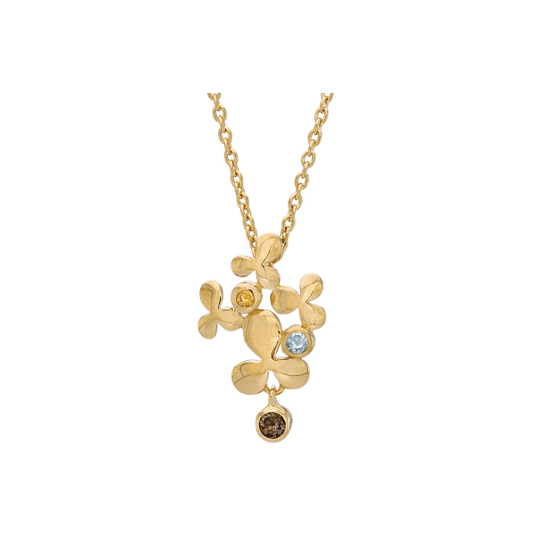 Forgyldt collier - Trio
