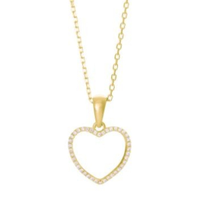 FORGYLDT HALSKDE MED HJERTE VEDHNG