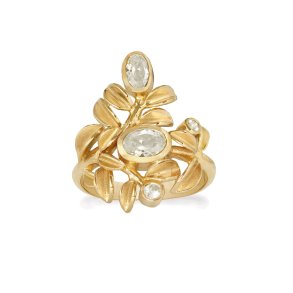 Forgyldt ring - Glowing Leaves