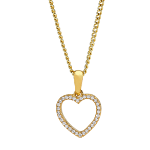 FORGYLDT SLV VEDHNG HJERTE M. CZ. 