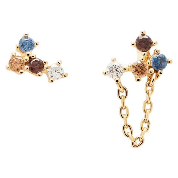 FOX GOLD EARRINGS - Forgyldt restik