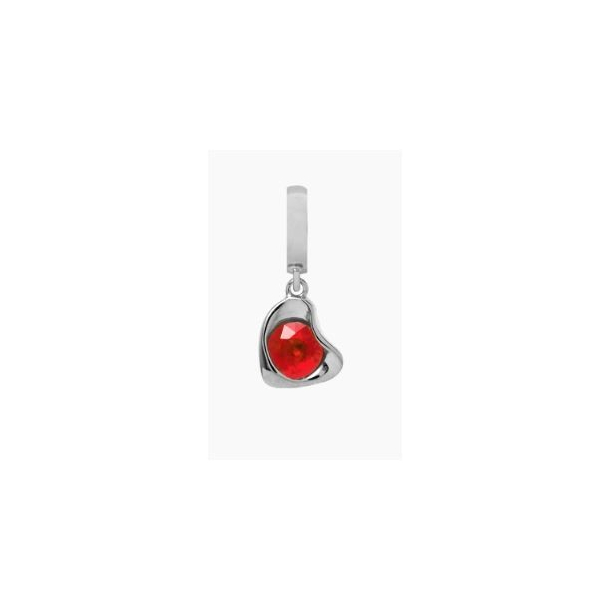 Garnet Heart Drop
