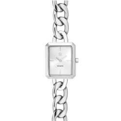 Gisella - Rustfrit stl med slv metallisk urskive