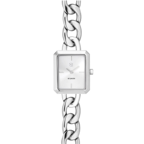 Gisella - Rustfrit stl med slv metallisk urskive