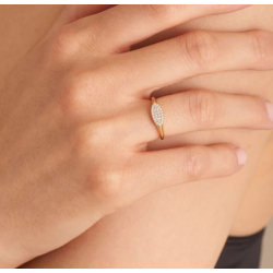 Gold Glam Adjustable Signet Ring - Forgyldt Ring