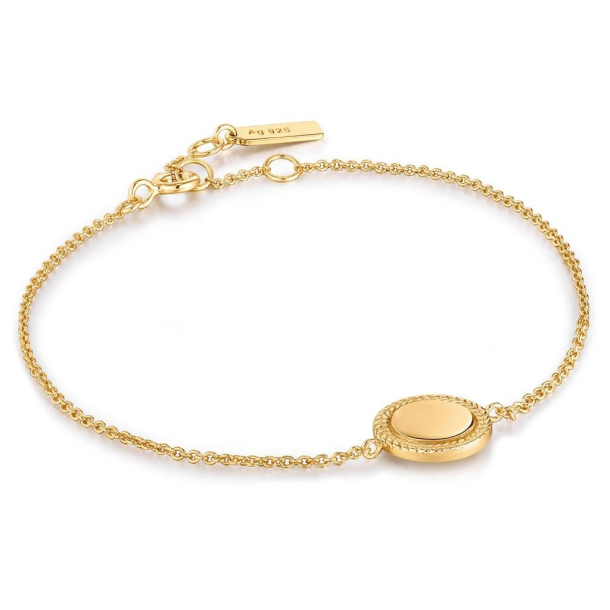 Gold Rope Disc - Forgyldt Armbnd