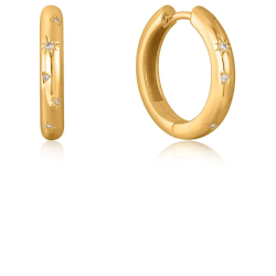 Gold Scattered Stars Hoop - Forgyldt Creol