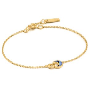 Gold Tidal Abalone Crescent Link - Forgyldt Armb�nd