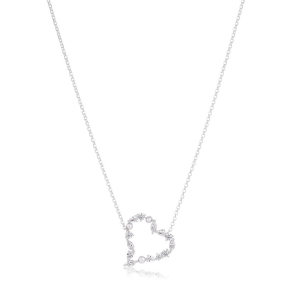 Halskde Adria Amore - med ferskvandsperler og hvide zirkoner