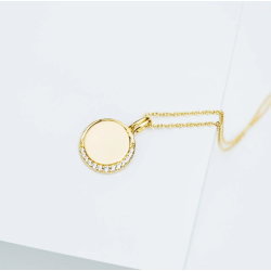 Halskde Portofino - 18 kt. Forgyldt med hvide zirkoner