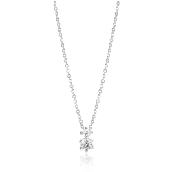 Halskde Rimini Due med hvide zirkoner