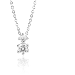 Halskde Rimini Due med hvide zirkoner