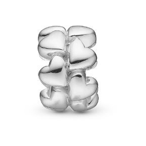 Hearts & Love charm slv