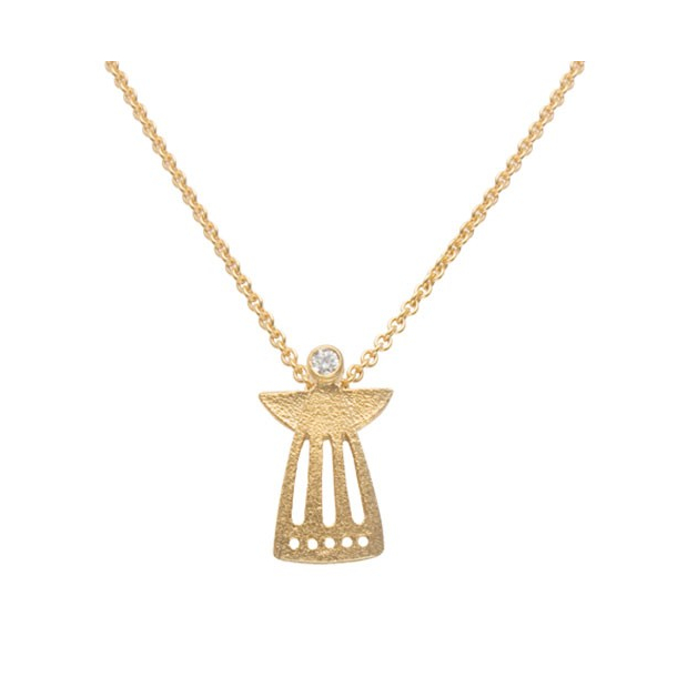 Heiring Skytsengel 14 Karat med brilliant  78-5-75BR