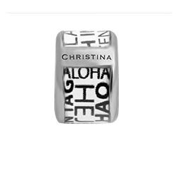 Hello White Print charm