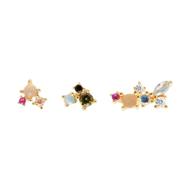 LA PALETTER EARRINGS - Forgyldt restik
