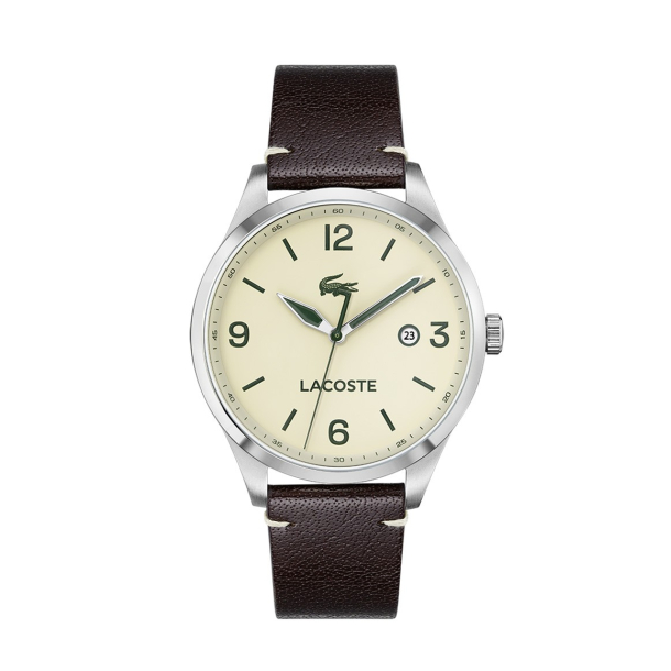 Lacoste Traveler - Lys skive &amp; lderrem