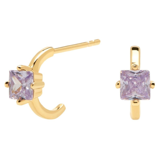 LAVANDER LIS EARRINGS - Forgyldt rering