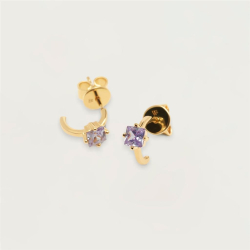 LAVANDER LIS EARRINGS - Forgyldt �rering