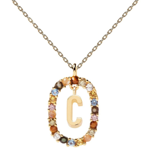 LETTER C NECKLACE - Forgyldt Halsk�de